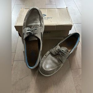Grey Sperry Top Siders